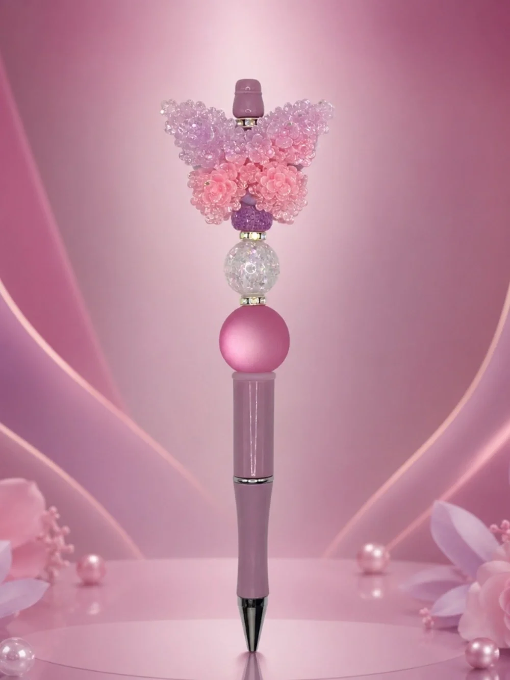 Pink & Purple Butterfly Decorative Pen